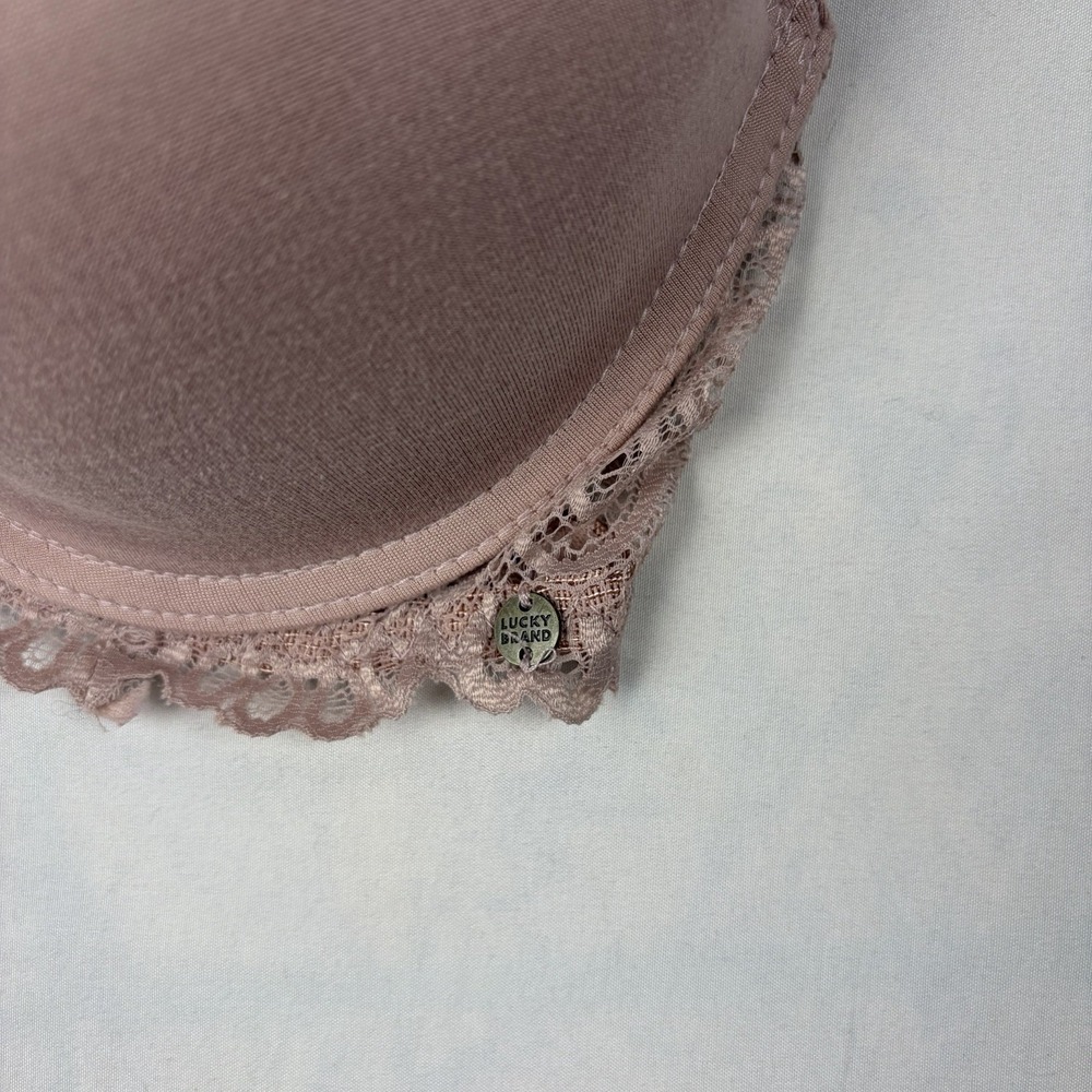 Lucky Brand Women's Lace Bra Muted Nude Pink Size 34C NWOT‎ - Picture 2 of 8